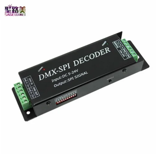DMX200 DC5V 24V SPI сигнал LED DMX512 к декодеру светодиодный цифровой свет DMX контроллер для