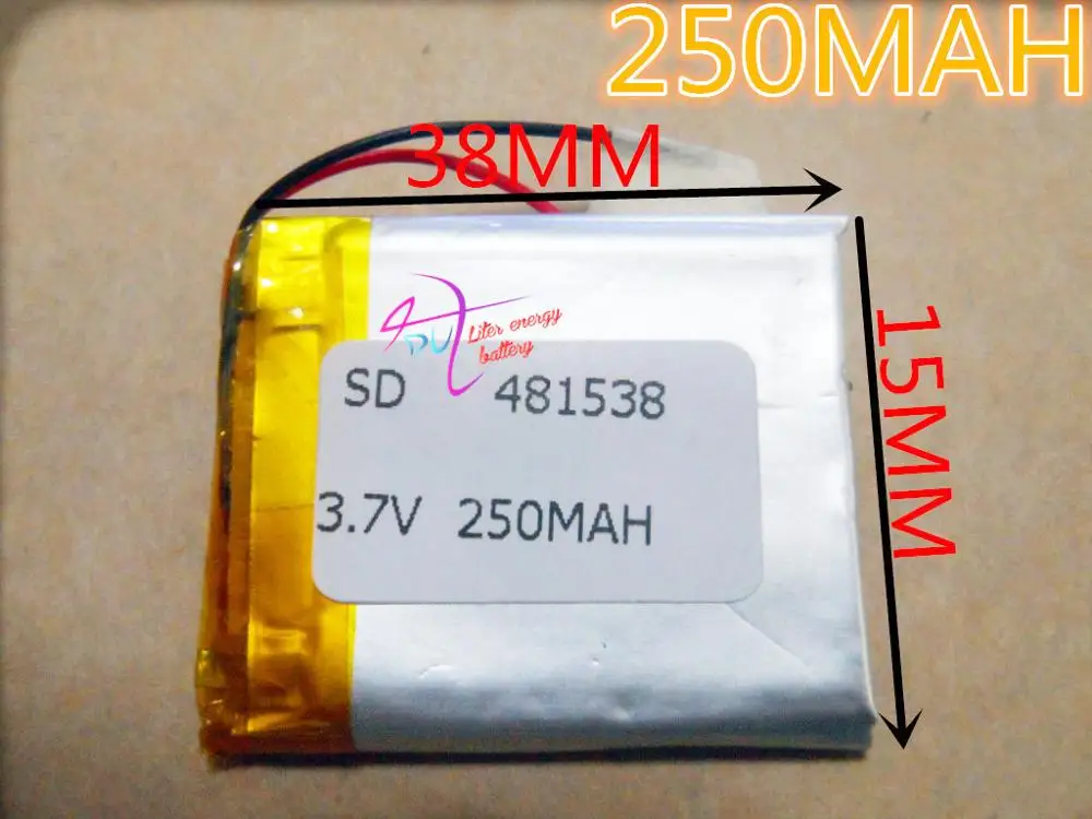 Лучшая батарея бренда Bluetooth cell 3 7 V планшетный аккумулятор 250mah 481538 камера ручка