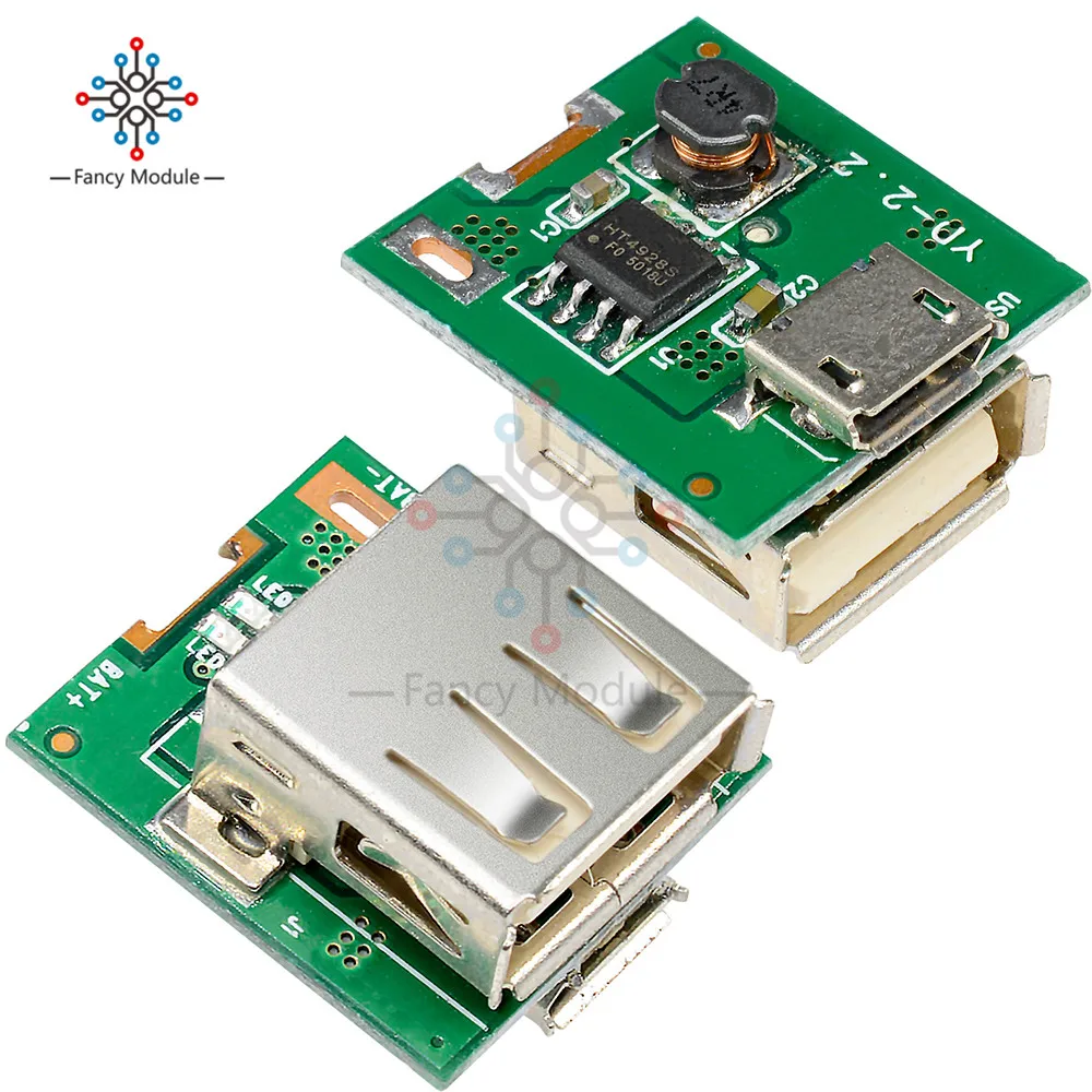 

2Pcs 5V Step-Up Power Module Lithium Battery Charging Protection Board Boost Converter LED Display USB For DIY Charger 134N3P