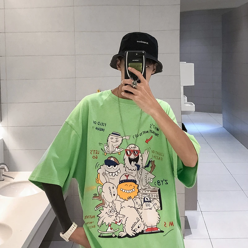 2019 осень-зима новая волна Мужская Корейская версия тренда мультфильм Граффити