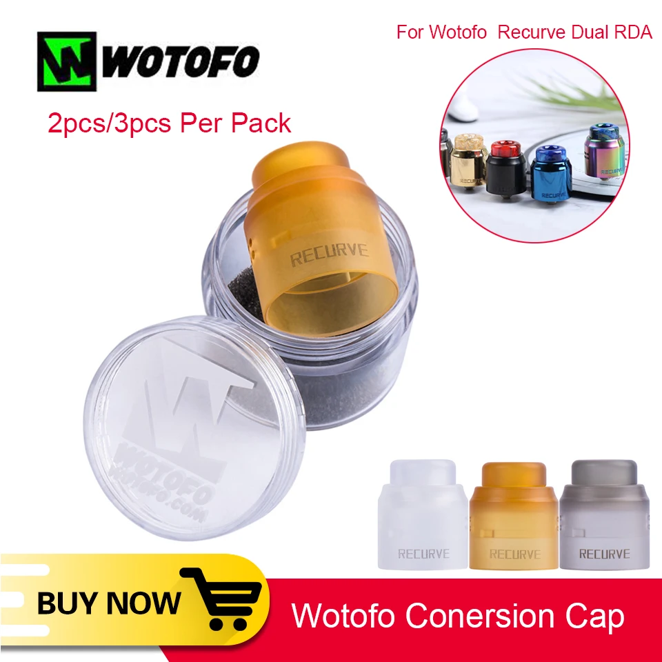 2/3 шт. оригинальный Wotofo Conersion Кепки 24 мм для изогнутый двойной RDA Vape Танк 810 дрип Тип