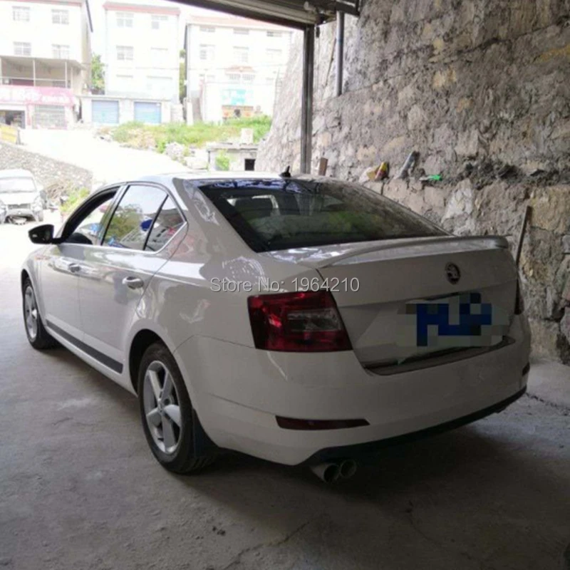Задний спойлер Неокрашенный из АБС стеклопластика для Volkswagen Skoda Octavia 2014 2018 крыло