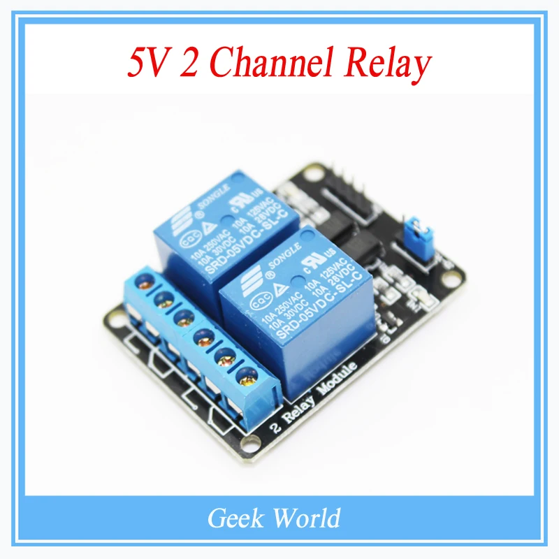 Новый 5 В 2 канальный релейный модуль щит для Raspberry Pi ООН Мега ARM PIC AVR DSP электронной