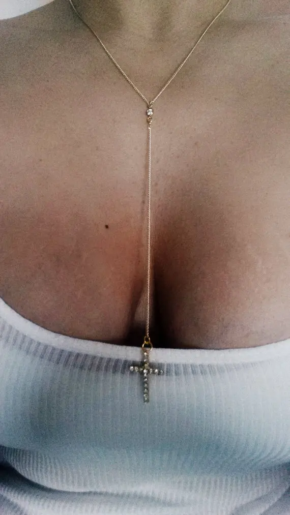 Charming fashion gold and silver plated long chain tassel with crystal cross necklace for women bohemia jewery | Украшения и