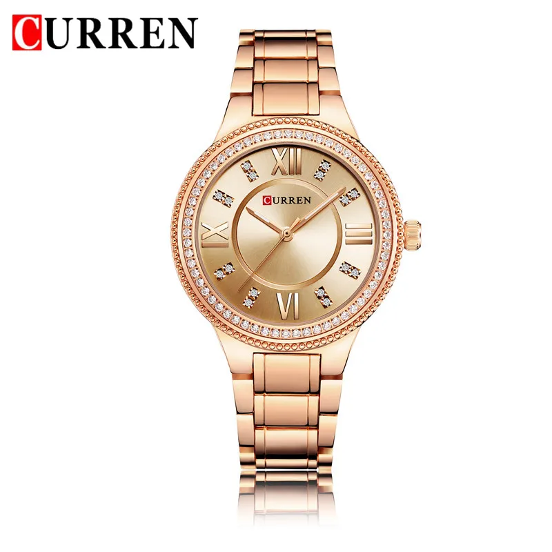 CU900401 without box CURREN Модные женские часы Лидирующий бренд Роскошные женские наручные часы для девочек браслет из нержавеющей стали классические повседневные женские часы 9004 - Цвет: CU900401 without box