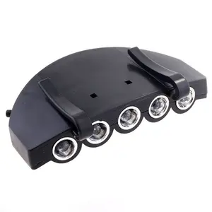 Фонарь налобный LNHF, 5 светодиодов, с зажимом голова Кепка шапка, для велосипеда, охоты, рыбалки, кемпинга, походов