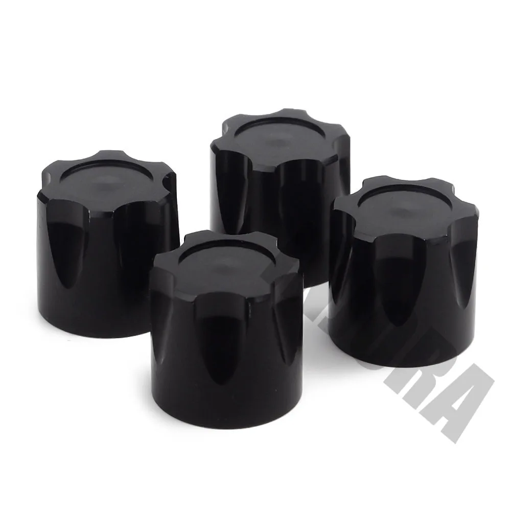 WH-01 Black INJORA 4 шт. алюминиевое колесо радиоуправляемого автомобиля обод центральный колпачок M4 гайка для 1/10 RC Гусеничный Traxxas TRX4 осевой SCX10 90046 D90 Tamiya MST - Цвет: WH-01 Black