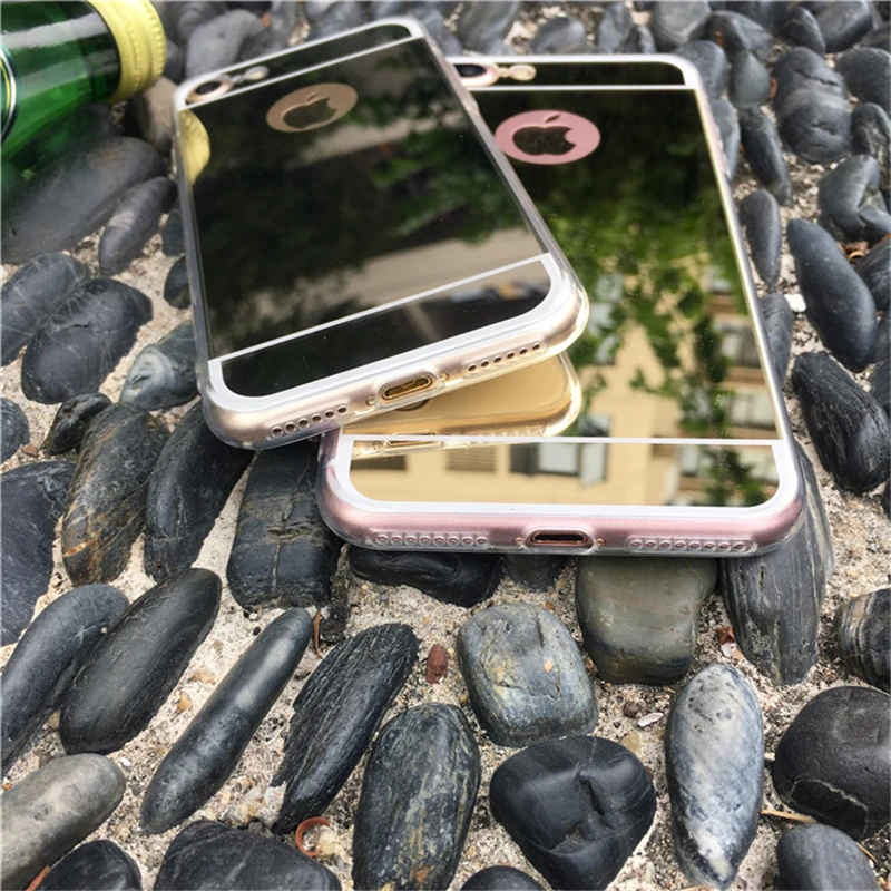Силиконовый зеркальный чехол для сотового телефона iPhone 6 s S XS Max X 10 XR 8 7Plus 5 5S 5SE 6plus