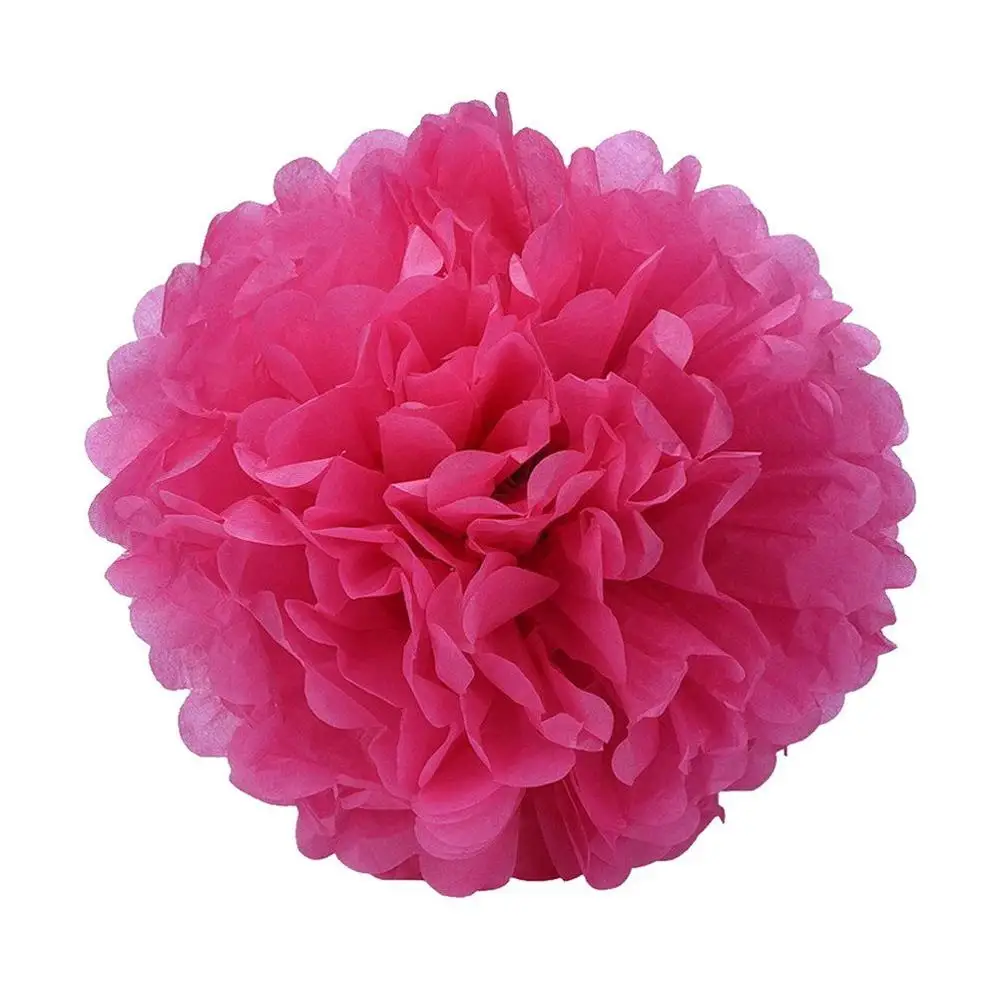 

27Pcs/Set Pink Rose Tissue Paper Pompoms Pom Poms Flower Handmade Wedding Party Decorations Baby Shower Festival Decorations