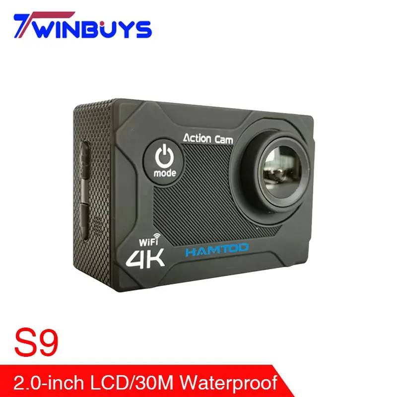 HAMTOD S9 HD 4K WiFi Sports Camera 2.0 inch LCD Screen GC1034 120 - degree camera Sport | Электроника