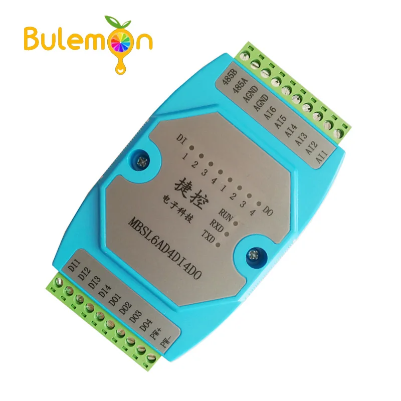 6AD/4DI/4DO Road 0 20 мА Аналоговый вход 4 дорожный цифровой выходной модуль MODBUS связь RS485