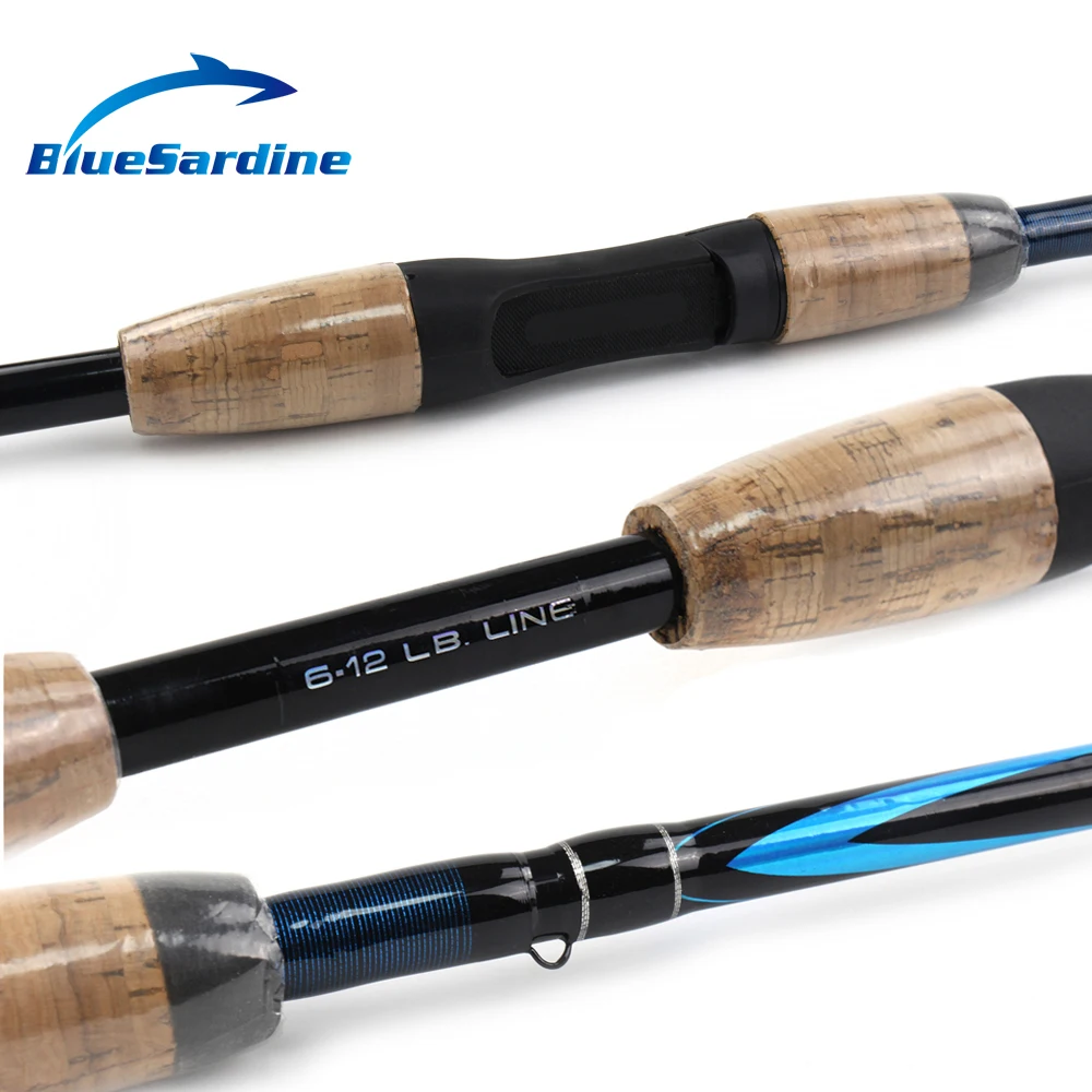 Рыболовная удочка BlueSardine 1 8 м карбоновая для заброса приманки спиннинг морская