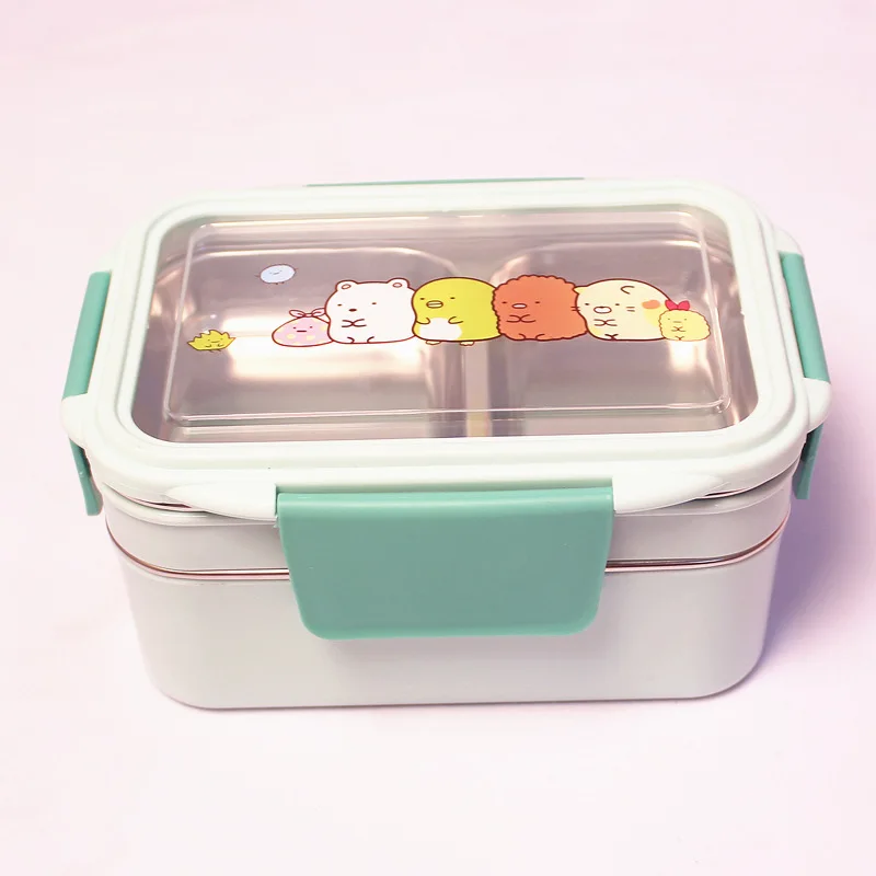 YIBO Two Layers Stainless Steel Lunch Box Household Kitchen Bar Supplies Strong Sealing Ability | Дом и сад