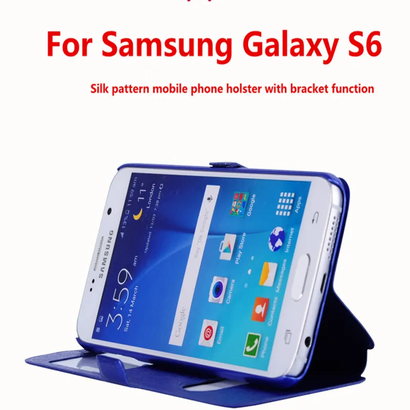Шелковый Чехол книжка с узором для Samsung Galaxy S6 S5 S7 Edge G9200 G9250 G9280 G9350 чехлы телефонов