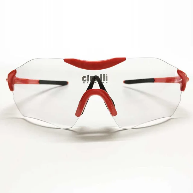 Red Naga siren CINALLI C-098 Photochromic Sunglasses Cycling Racing Googles Protective TR90 Frame Eyewear Light Outdoor Sports Glass - Цвет: Red