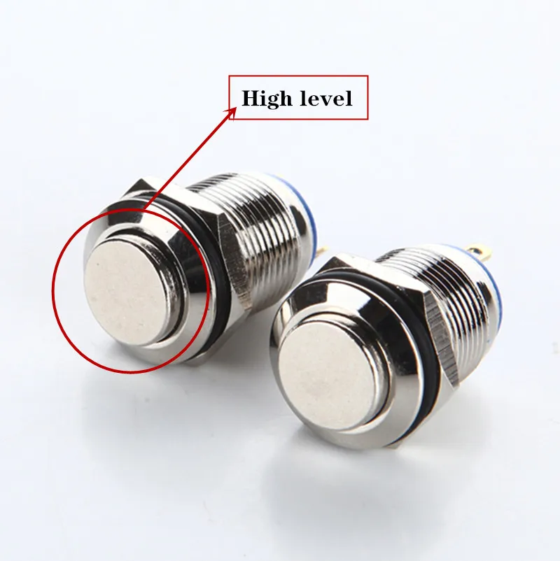 12Mm waterproof switch circular stainless steel metal power button car start horn speaker ring tone automatic reset | Обустройство
