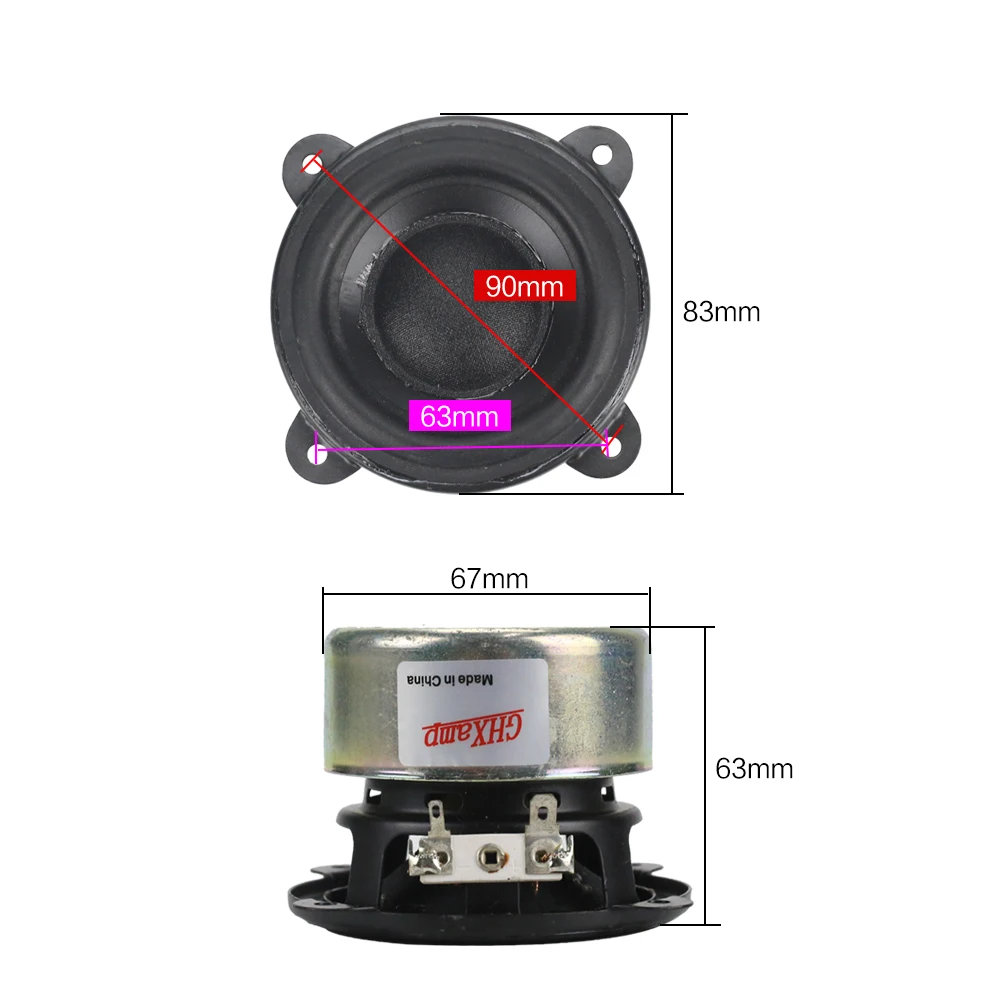 GHXAMP 1 шт. 3 дюйма 4OHM 20 Вт 45 полный диапазон динамик низкочастотный с басами Средний