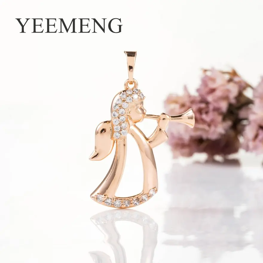 YEEMENG 585 розовое золото Bijoux 2019 моды Ангел форма Цепочки и ожерелья прекрасный s