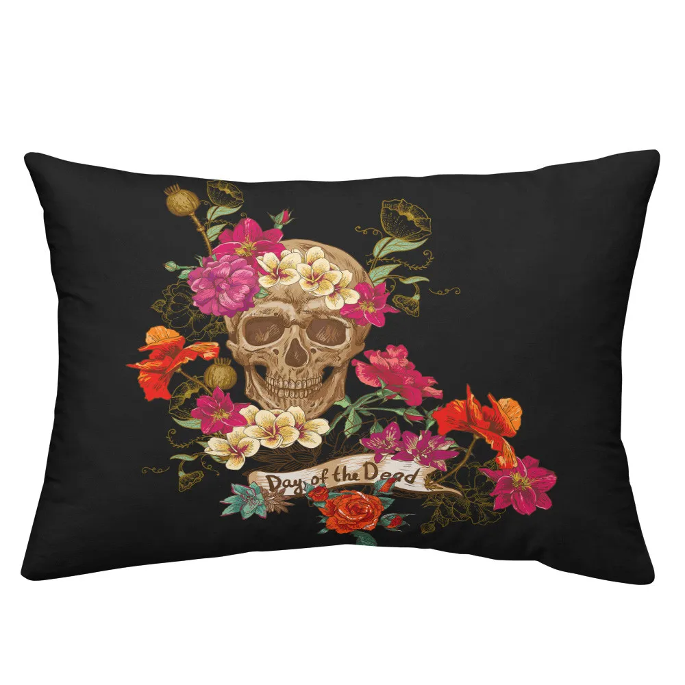 

Sugar Skull Bedding Set Colorful Flowers Print Duvet Cover Set Day of the Dead Bed Cover Pillowcase Home Decor ropa de cama D30