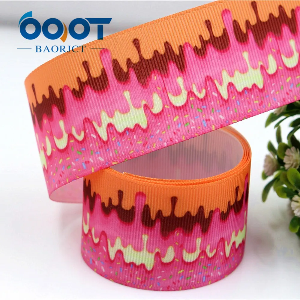 OOOT BAORJCT 1711086 38 мм 10 ярдов Мультяшные ленты термопечать grosgrain Свадебные аксессуары