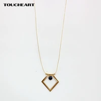 toucheart steampunk natural stone necklace long gold color necklaces pendants personalized jewelry for women femme sne160147