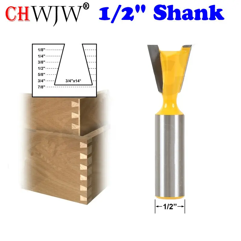 1 шт. ласточкин хвост фрезы 3/4 &quotx 14 градусов 1/2&quot хвостовик деревообрабатывающий