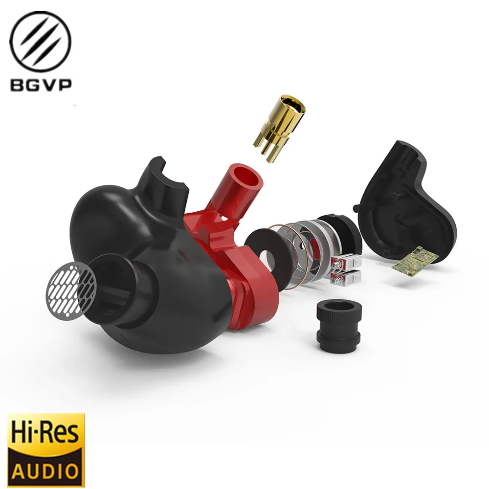Наушники вкладыши BGVP DMG 2DD + 4BA HIFI гибридная технология гарнитура со сменным