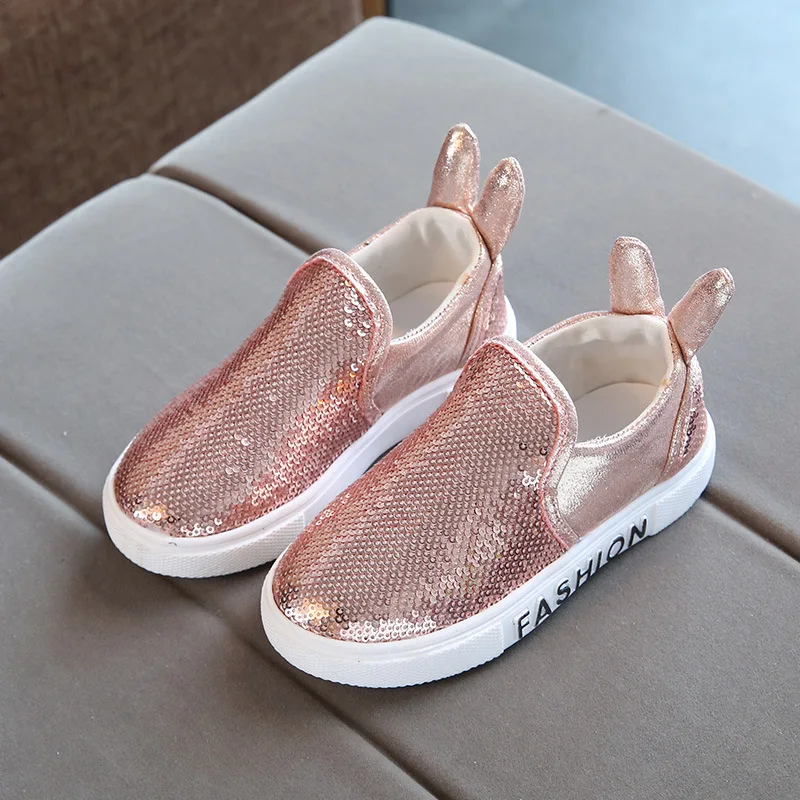

New Children's Shoes In Spring Autumn For Boys And Girls Fashion Rabbit Sequined Shoes Set Of Foot Student Shoes Eur 26-36 #1