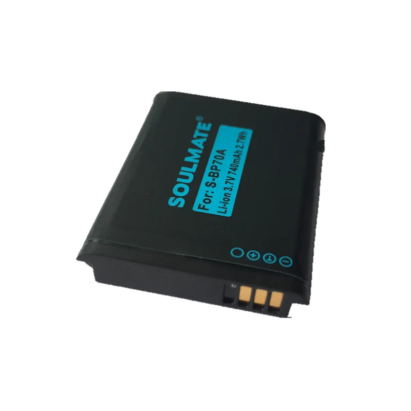 SOULMATE BP-70A литиевые батареи комплект BP 70A BP70A батарея для цифровой камеры Samsung PL80 ES70