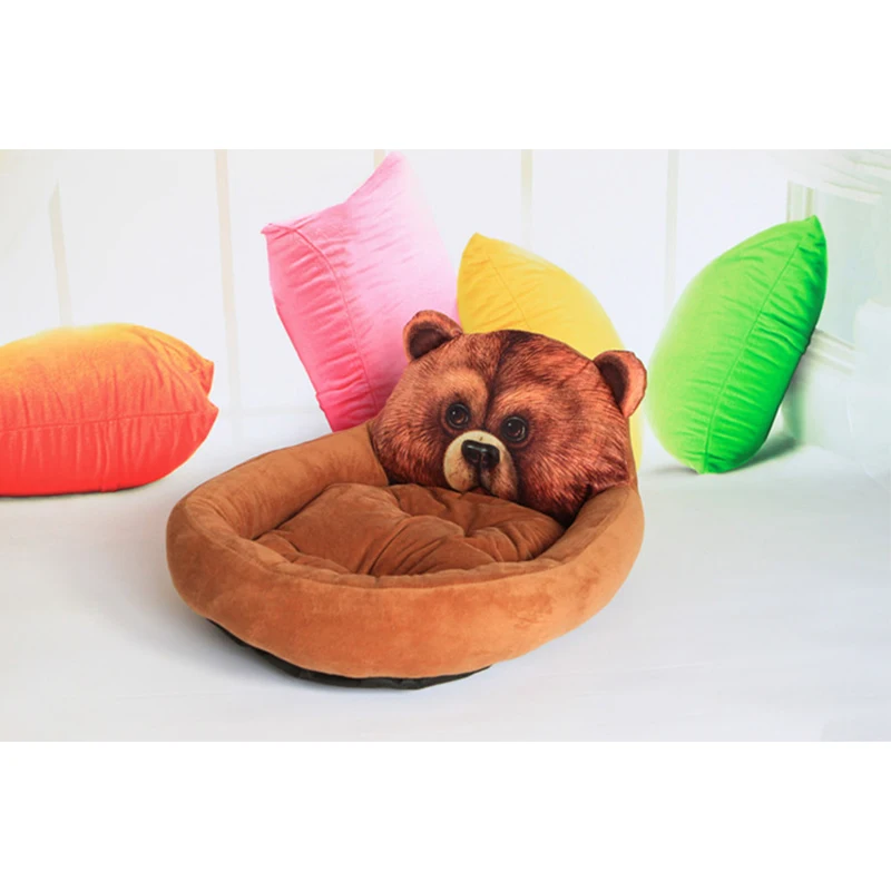 

Cute Cartoon Pet Cat Dog Bed Mat Winter Cozy Warm Soft Fleece Cushion Kennel For Small Puppy Dogs Cat Bed Funny Pet Houses