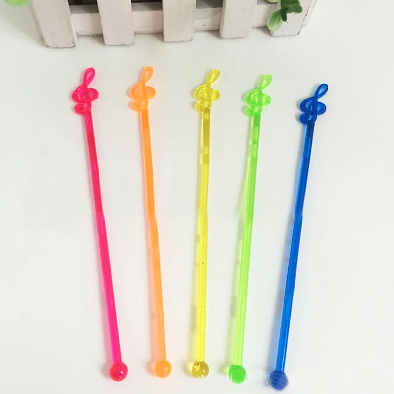 50 Pcs Hot Sale Music Plastic Swizzle Sticks Cocktail Art Stirrers Beverage Coffee Drink Wine Stir Party Decoration Bar Tools | Дом и сад