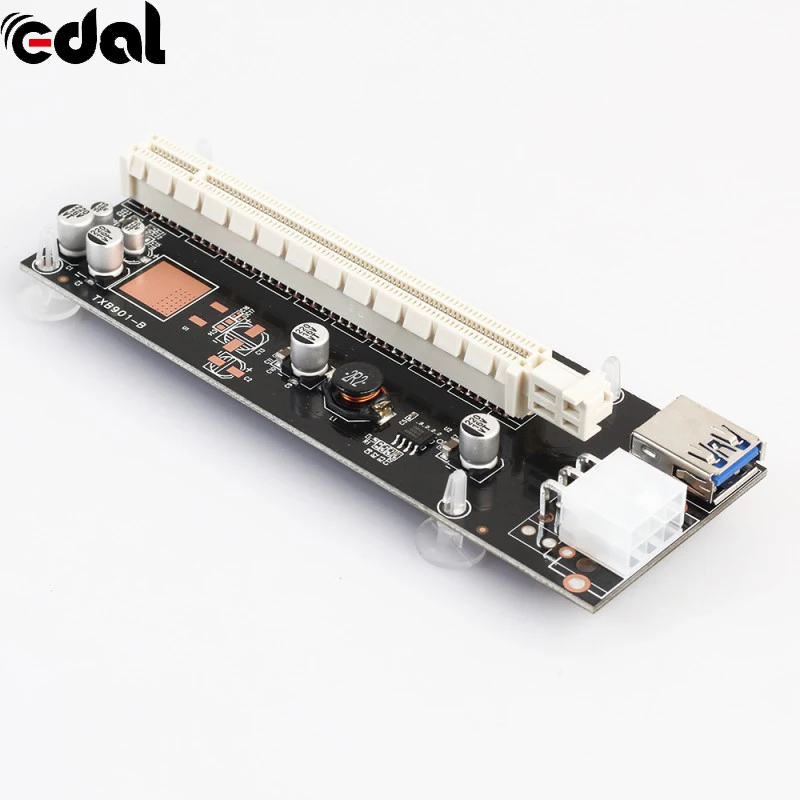 Super stable PCI-E PCI E Express 1x to 16x graphics Card Riser Extender Adapter VER006 For Bitcoin BTC Miner Machine 60cm |