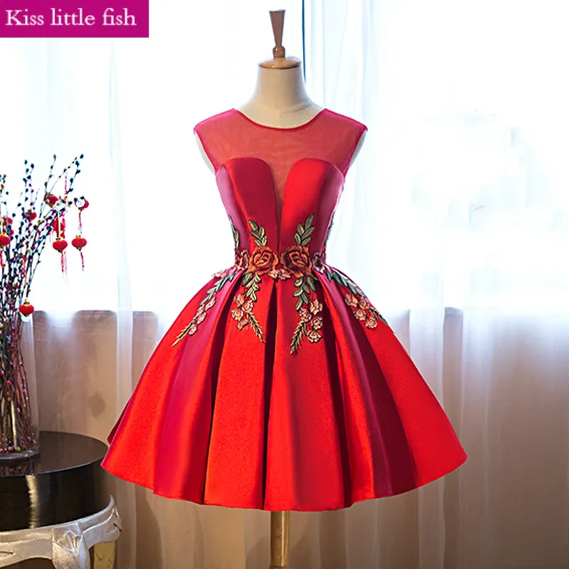 Бесплатная доставка новинка 2019 недорогие короткие платья для выпускного вечера