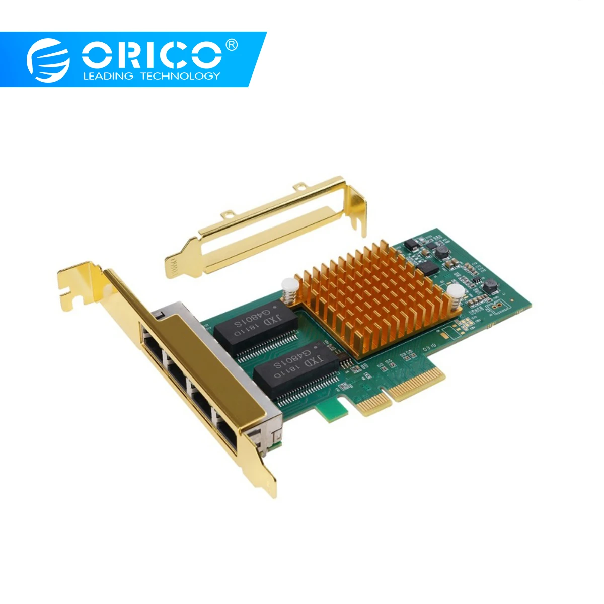 Карта расширения ORICO PCI E с 4 портами для RJ45 Express высокоскоростная e PCIe компонентов