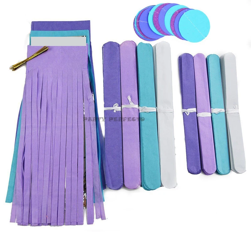 26x новый смешанный размер синие фиолетовые Лавандовые белые салфетки флажки