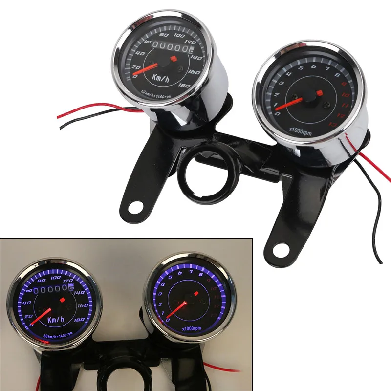 Мотоцикл Скорость ometer Тахометр пробег Gauge ATV велосипед скутер с подсветкой метр