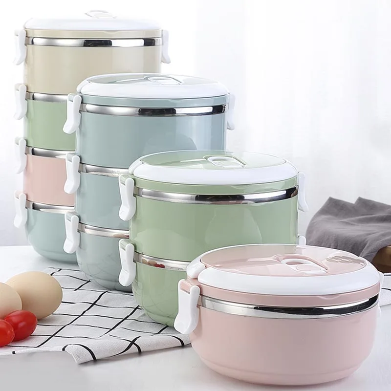 Японский креативный Ланч бокс из нержавеющей стали с подогревом для еды милый