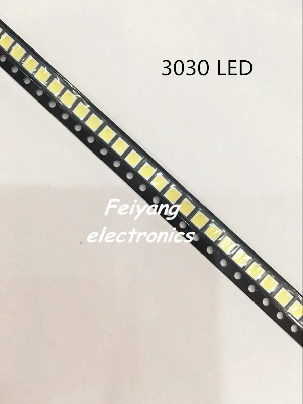 1000 шт. Высокая мощность SMD светодиодный 1 Вт 3 в холодный белый 3030 диодный