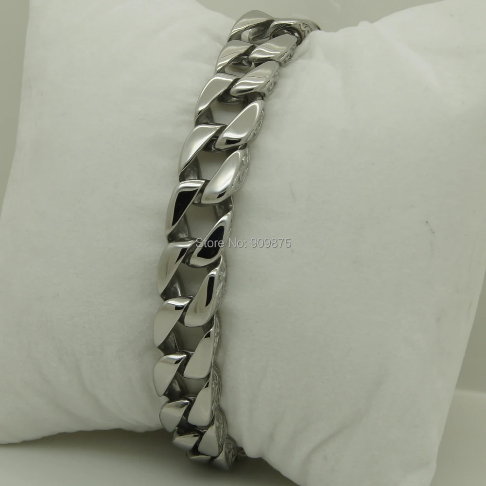 Мужской/мужской браслет цепочка из нержавеющей стали с волнистым узором в стиле