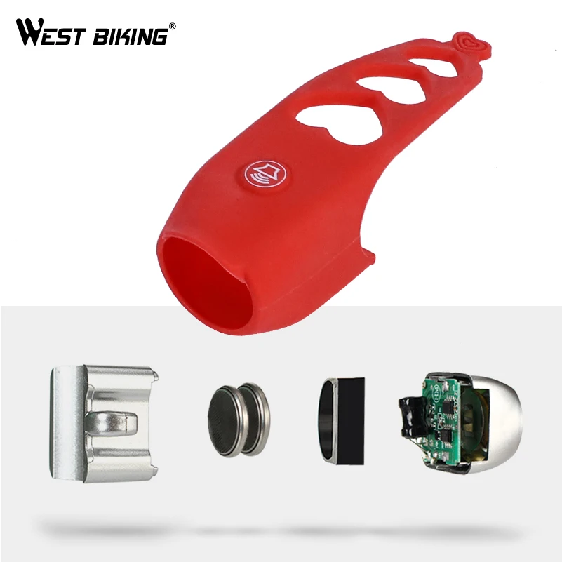 WEST BIKING 120db 5 звуков Электрические Рог велосипед руль кольцо силикагель Белл безопасности непромокаемые Электрический Рога Велоспорт