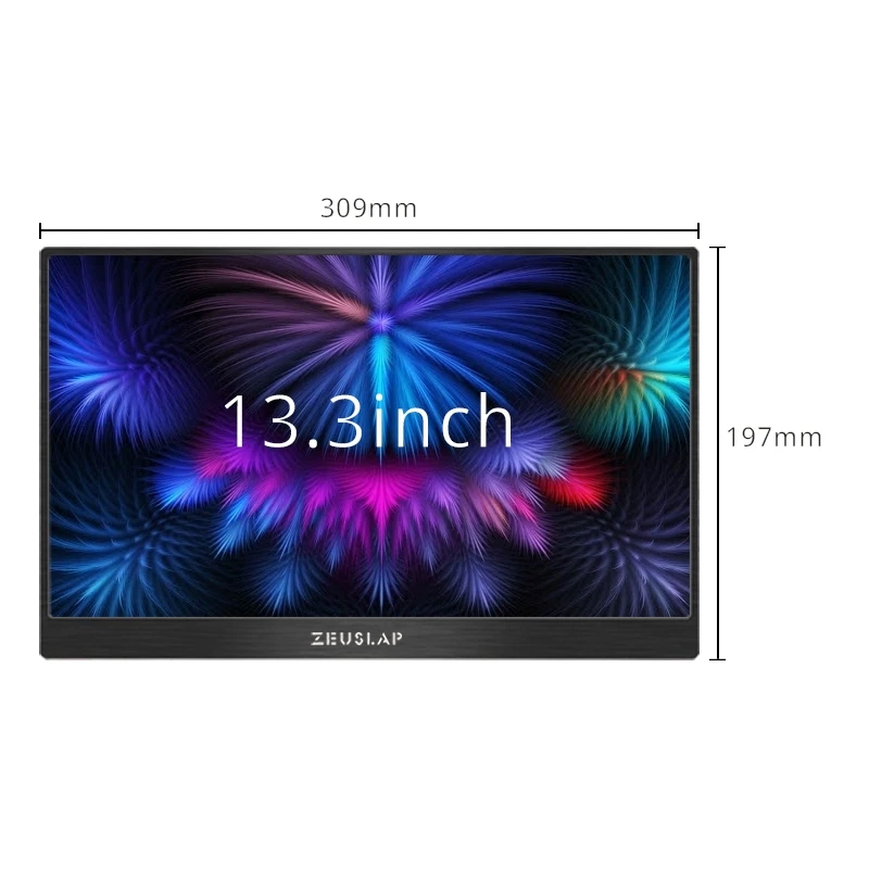 13,3 дюймов супер тонкий портативный монитор PC 1920x1080 HDMI PS3 PS4 Xbox360 1080P ips ЖК-СВЕТОДИОДНЫЙ монитор для Raspberry Pi PS3/4 - Цвет: 13.3 inch