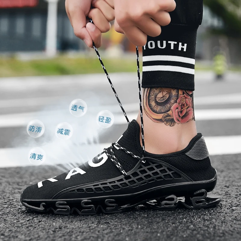 2019 New Casual Men Shoes Trainers Walking Summer Comfortale Fashion Mash Light Big Size 13 47 Black | Обувь