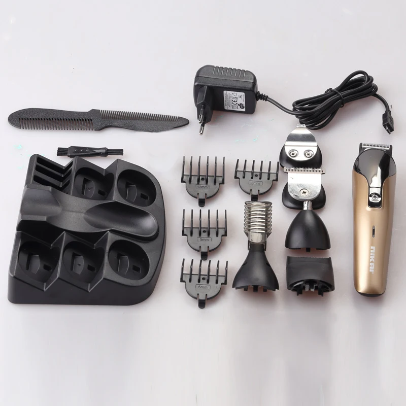6 In1 Электрический Титан волос резки Перезаряжаемые триммер для стрижки бороды