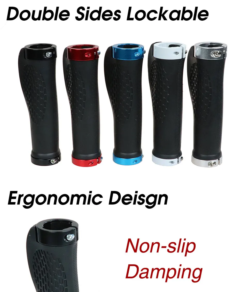 5 Colors Skid Resistance Mountain Road Bicycle Handlebar Grips Ergonomic Rubber Bike Handle Cycling Riding Bicycle Handlebars