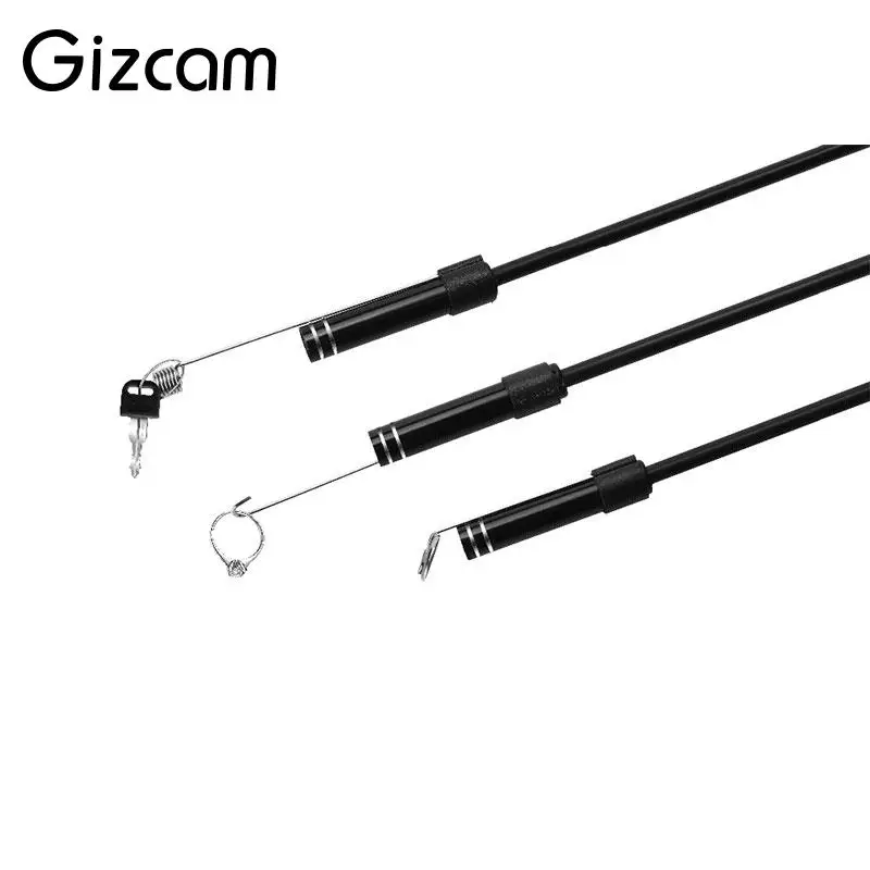 Gizcam мини 8 мм 2MP 8LED 1 м Android USB Type C эндоскоп Водонепроницаемый Бороскоп трубка Змея