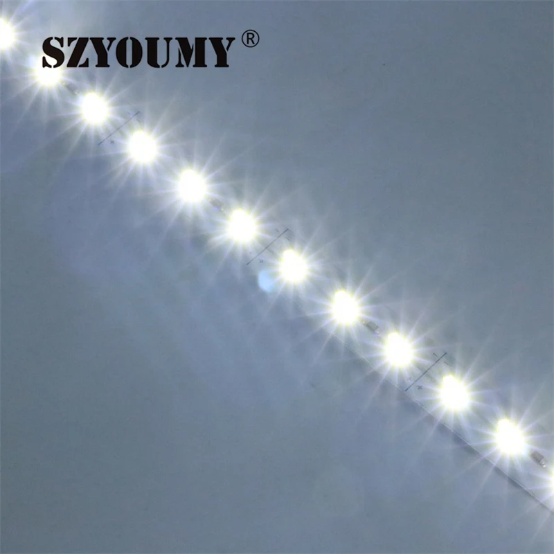 Светодиодная лента SZYOUMY SMD 7020 неводонепроницаемая жесткая 72 светодиода/м 12 в пост.