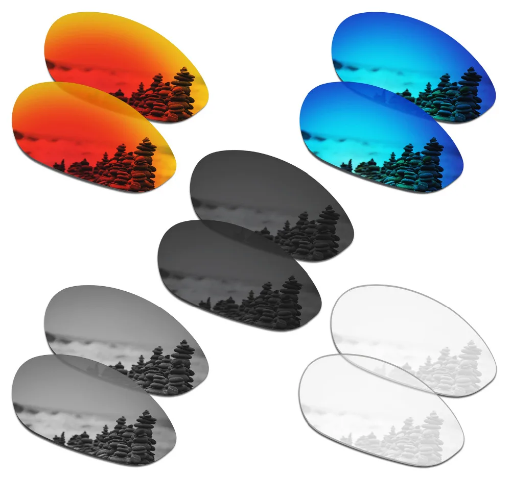 

SmartVLT 5 Pairs Polarized Sunglasses Replacement Lenses for Oakley Minute 2.0 - 5 Colors