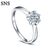 0 3carat natural diamond ring prong setting solitaire engagement ring for women little luxury 14k white gold flower style