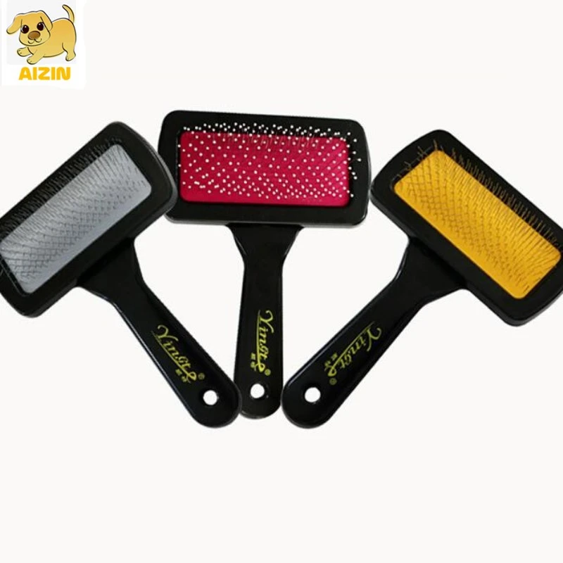 

Dog Grooming Comb Stainless Steel For Hair Fur Cleaning Dog Cat Use Combs Tool Comfortable Handle Pets Supplier Accessories