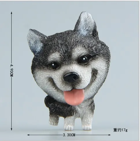 2 Креативный я знаю Собаки Смолы Магнитные наклейки для холодильника 3D Huskie корги бульдог ПВХ Магнитные наклейки для холодильника маленькие игрушки для детей - Цвет: 2
